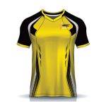 V Neck Shirt Yellow & Black